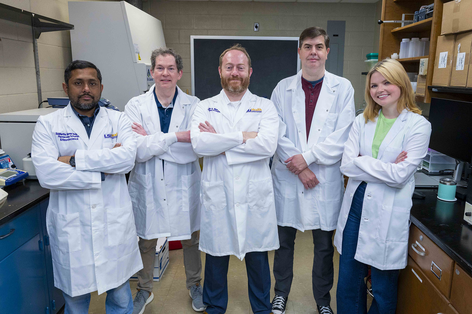 Portrait of Kevin Murnane with some of the wastewater research team members.&nbsp;