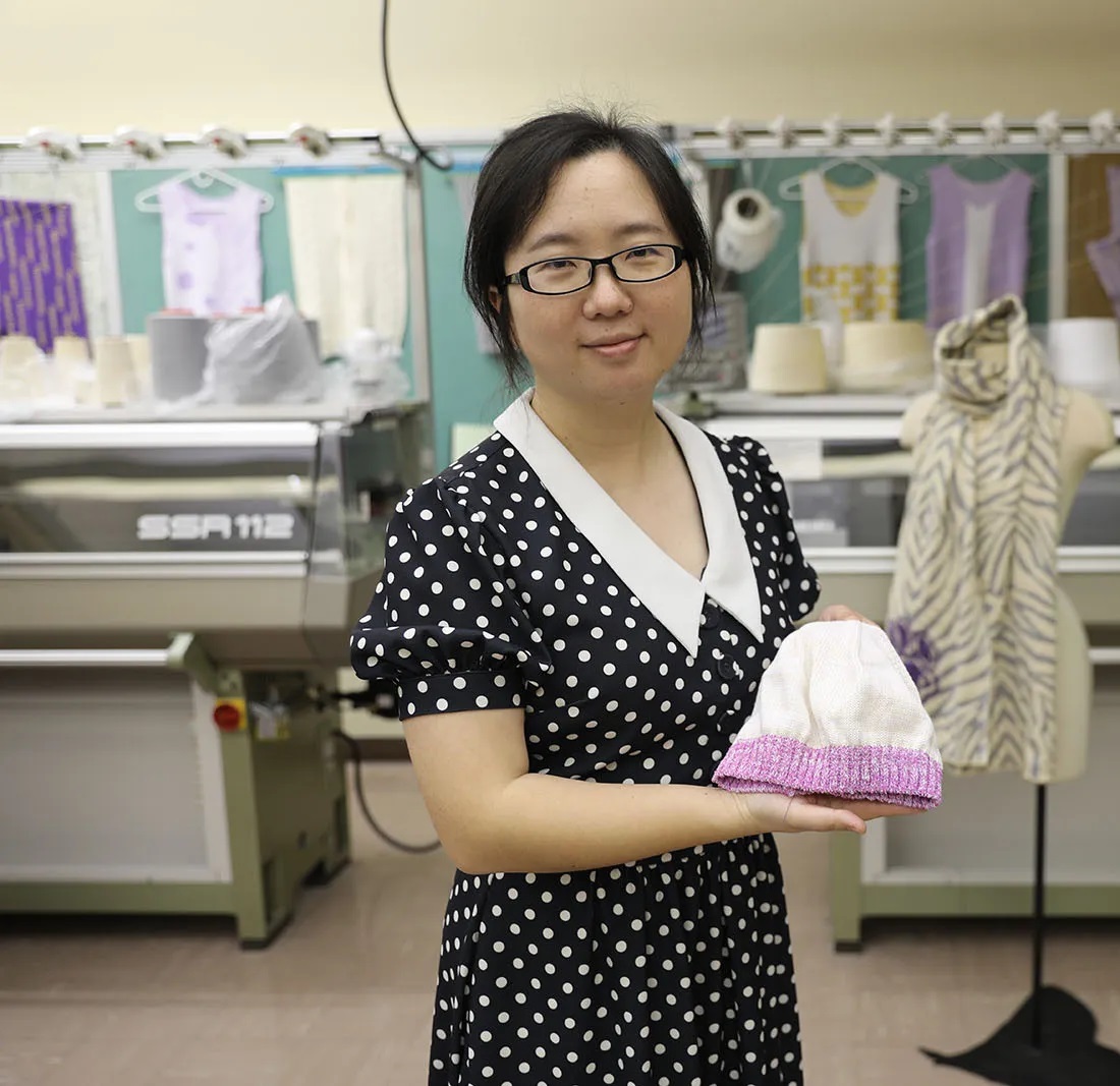 Sibei Xia with a baby hat