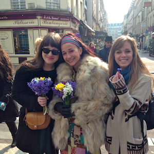 Students take a street tour of Paris.