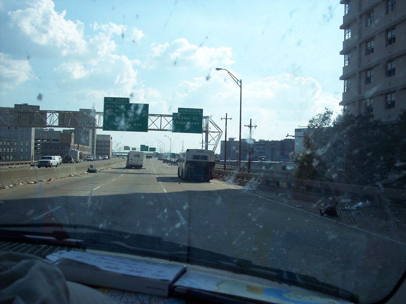 abandoned vehicles on the interstate